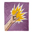 thumbnail image 1 of ASHLEIGH Flannel Throw Blanket Abstract Urban Rock Sign Comic Book Pop Explosion Action Soft for Bed Sofa and Couch 50x60 Inches, 1 of 1