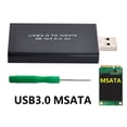 thumbnail image 4 of HUGFEGWE USB 3.0 to mSATA SSD Hard Disk Box Mini PCI-E 1.8" mSATA 52Pin Enclosure Adapter CJ25311-4775, 4 of 8