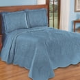 thumbnail image 2 of Collections Etc Lovely Victoria Damask Textured Design Oversized Bedspread, 2 of 7