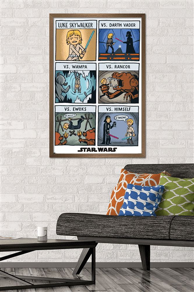Star Wars: Return of the Jedi - Comic Panels Wall Poster, 22.375" x 34", Framed