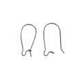thumbnail image 2 of 50pcs Brass Metal Kidney Earring Hook Ear Wire For Jewelry Making Findings - , 25mm, 2 of 5