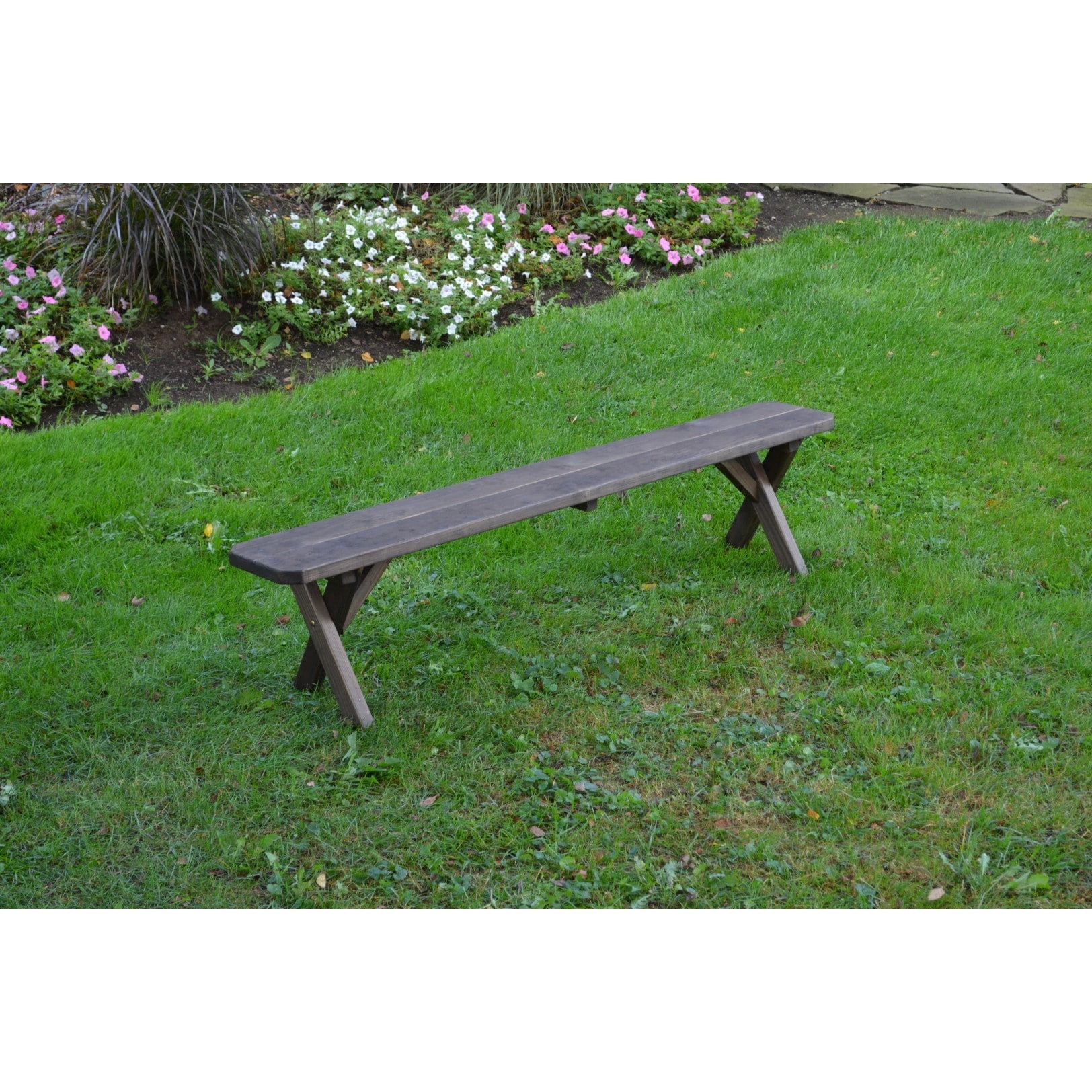 Kunkle Holdings Llc Pressure Treated Pine Cross Leg Bench Walnut