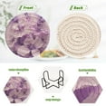 thumbnail image 4 of Purple and White Flowers Drink Coasters with Holder Absorbent Coaster for Coffee Table Room Decor 6 Pack, 4 of 7