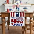 thumbnail image 2 of Holiday Craft Decoration Independence Day Table Flag Patriotic Stripes Wired Edge Ribbon Printing Customized Satin Flag, 2 of 4