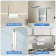 thumbnail image 3 of Paper Towel Holder – Self-Adhesive or Drill-Mounted, Wall Mounted or Under Cabinet, Perfect for Kitchen Organization and Storage, Silver, 3 of 7