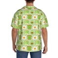 thumbnail image 3 of Logiee Avocado And Toast Print Men's Button Down Shirts Short Sleeve, Summer Beach Shirts,Vacation Wedding Shirts,Men's Casual Button-Down Shirts with Pocket-X-Large, 3 of 5