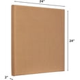 thumbnail image 3 of ATS Acoustics Sound Absorbing Noise Dampening Acoustic Panel Wall Treatment 24" x 24" x 2" Beveled Edge (Natural), 3 of 8