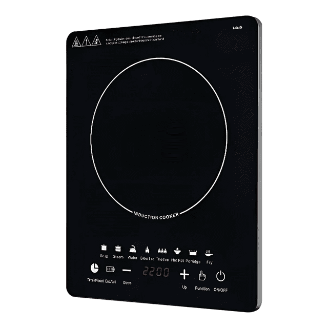 Digital Parrilla Eléctrica Inducción Control Tactil De 2200w Lab.G, Negro