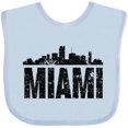 thumbnail image 3 of Inktastic Miami Skyline Grunge Boys or Girls Baby Bib, 3 of 4