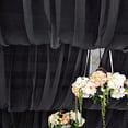 thumbnail image 2 of BalsaCircle 5x14 feet Black Premium Chiffon Sheer Curtain Panel Backdrop Drape Wedding Party, 2 of 8