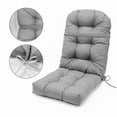 thumbnail image 5 of JIAN YA NA Adirondack Rocking Chair Cushion, High Back Patio Chair Cushions, Water Resistant Outdoor Furniture Seat Pads with Ties (43x19x3 Inch, Light Gray), 5 of 11