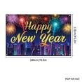 thumbnail image 2 of Decoraciones de Feliz Año Nuevo Banner de patio exterior Celebración de festivales festivos Banner de Año Nuevo Decoraciones, 2 of 5
