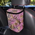 thumbnail image 4 of Jeiento Pink Camo Hunting Car Trash Can with Adjustable Straps Woodland Forest Collapsible Multipurpose Car Trash Bin Bag Automotive Accessories, 4 of 8