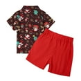 Christmas Clothes Toddler Kids Baby Boy Santa Deer Print Short Sleeve T