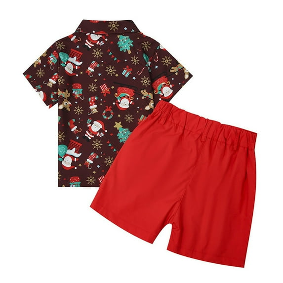 Vedolay Boys' Short Set Boy's Clothing Hawaiian Shirt Tropical Print Short Fashion Short Shirt Boy Summer Clothing,White 4-5 Years