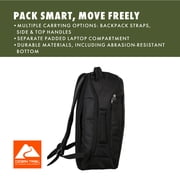 Ozark Trail 30L Commuter Backpack, with Laptop Compartment for Work or Travel, Black
