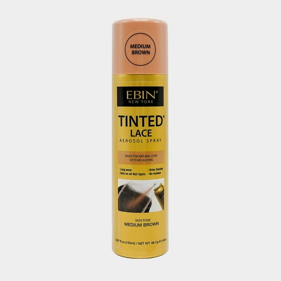 EBIN New York Tinted Lace Spray - Medium Brown 5.07 fl.oz/150ml