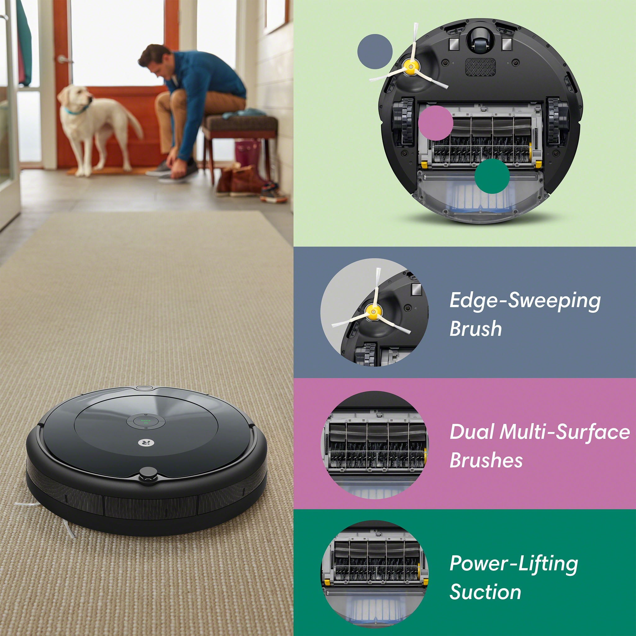 iRobot® Roomba® 676 Robot Vacuum-Wi-Fi Connectivity, Personalized Cleaning Recommendations, Works with Google, Good for Pet Hair, Carpets, Hard Floors, Self-Charging - image 4 of 16