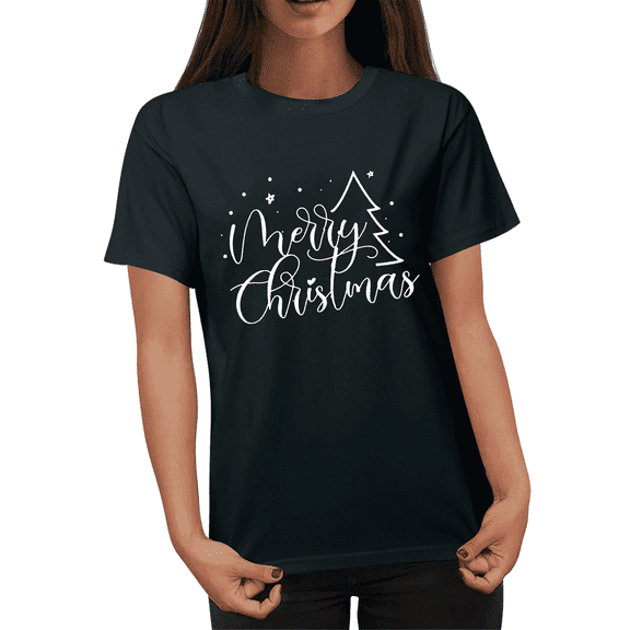 Women’s Christmas Graphic T-Shirt – Festive Holiday Shirt with Cheerful Christmas Designs, Perfect for Parties, Family Gatherings & Everyday Outfits