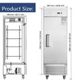 thumbnail image 6 of Camellia River 27" Solid Door Commercial Refrigerator, Reach-In Stainless Steel Refrigerator for Professional Kitchens, 6 of 9