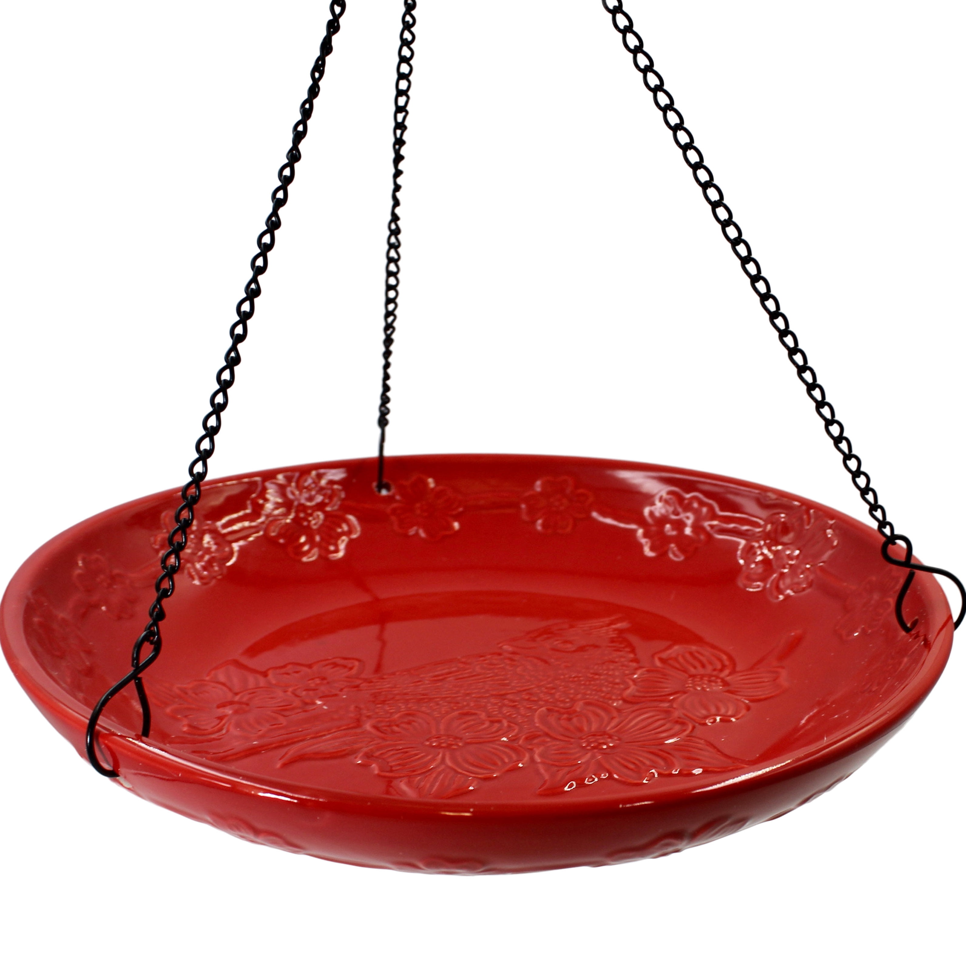 Backyard Essentials Bird Bath Hanging Birdbath Cardinal Red for Bird
