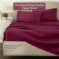 thumbnail image 3 of Impressions Fairfax Contemporary Modern 1200 Thread Count Multi-color Solid Print Striped Egyptian Cotton Plush Sateen Sheet Sets, California King, Deep Pocket Washable 4 Pieces, 3 of 13