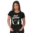 thumbnail image 4 of Split Happens Bowling League Nerd Womens Fitted Plus Size Graphic Tee Brisco Brands 2X, 4 of 5