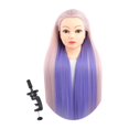 thumbnail image 3 of Cabeza de muñeca de entrenamiento para peluquería, modelo de entrenamiento para practicar el rizado y enrollado del cabello. violeta rosa, 3 of 8