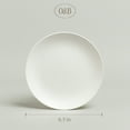 thumbnail image 3 of over&back Stoneware Plates - Dish Set with 4 Appetizer Plates - 4-Piece All-Occasion Place Settings - Elegant Dinnerware Sets for Home and Kitchen - 6.3" x 6.3" - Semi-Matte White, 3 of 8