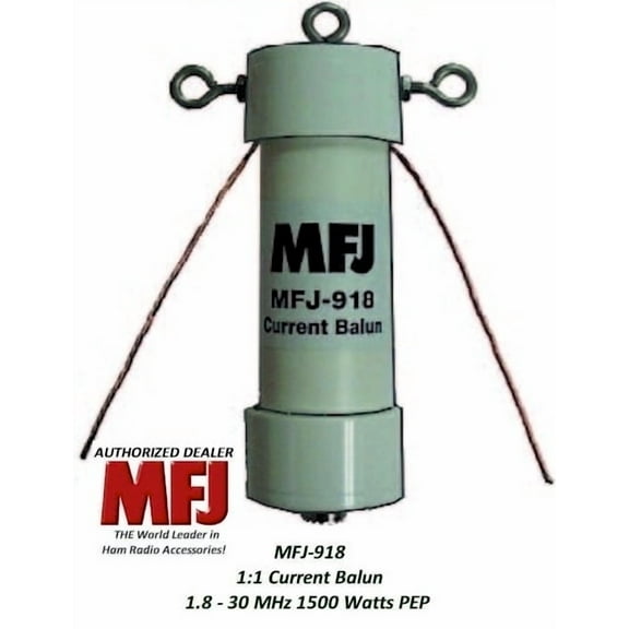 MFJ 918 Current Balun 1:1 1.8-30MHz 1500W PEP