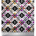 thumbnail image 1 of Soimoi Moss Georgette Fabric Aztec Geometric Print Fabric by Yard 42 Inch Wide, 1 of 3