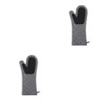thumbnail image 2 of Yuarrent Guante para hornear, manoplas para horno, suministros para hornear, accesorios para el hogar resistentes al calor, Protector de manos, Izquierda/Gris 2piezas, 2 of 6