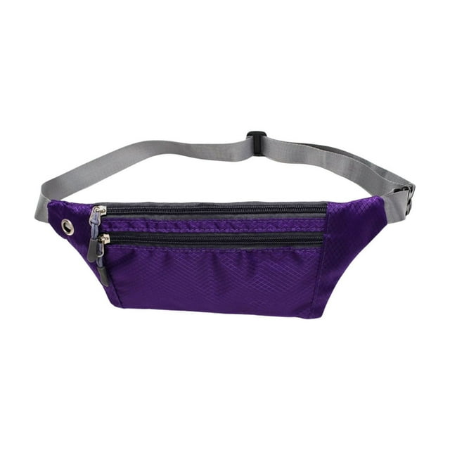 WLOELOEW Sac Banane de Sport Violet pour Hommes et Femmes Course en Plein Air Léger Résistant à l'Usure Toile Sac Personnalisé Violet