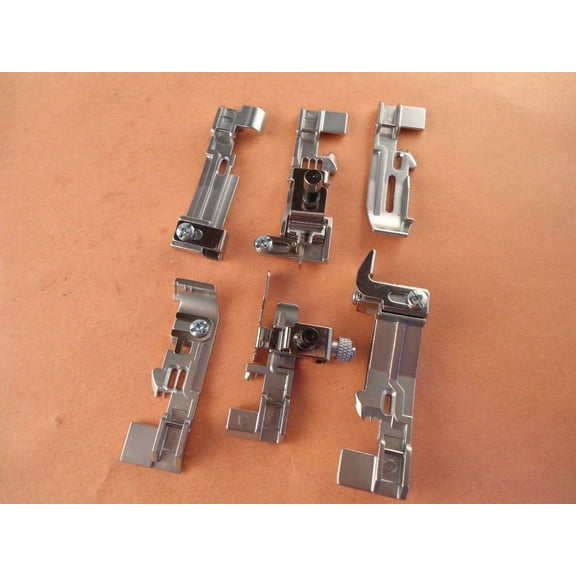 6 Sewing Serger Feet Kit Husqvarna Viking Huskylock S21 , S25.