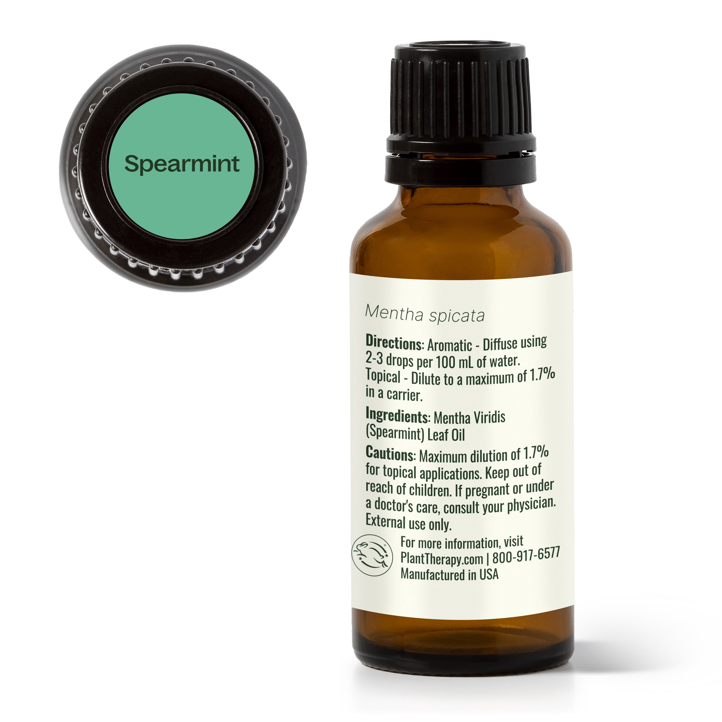 Plant Therapy Spearmint Essential Oil 30 mL (1 oz) 100% Pure, Undiluted, Natural Aromatherapy