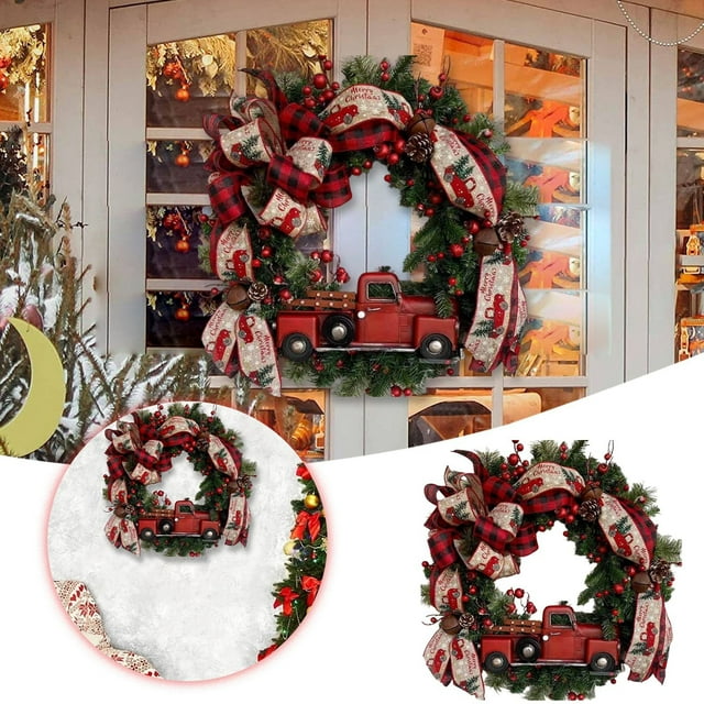 Boxwood Wreath For Year Round Front Door Featuring Realistic Greenery And Full Shape Ideal For Indoor And Outdoor Use