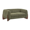 thumbnail image 2 of Arlo Modern Boucle Upholstery 2-Seater Sofa with Solid Wood Legs, Olive Green, 2 of 8