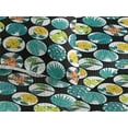 thumbnail image 3 of Ambesonne Tropical Quilted Bedspread Set 3 Pcs, Continuous Flowers Leaves, King, Teal Mustard and Black, 3 of 4
