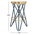 thumbnail image 5 of SAFAVIEH Lorna Mid-Century Retro Gold Leaf Counter Stool, Navy, 5 of 7