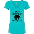 thumbnail image 3 of Inktastic Nana Bear Grandma Women's V-Neck T-Shirt, 3 of 5