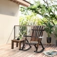 thumbnail image 2 of Wooden Adirondack Rocking Chair with High Backrest / Enjoy Outdoor Reading and Coffee, 2 of 2