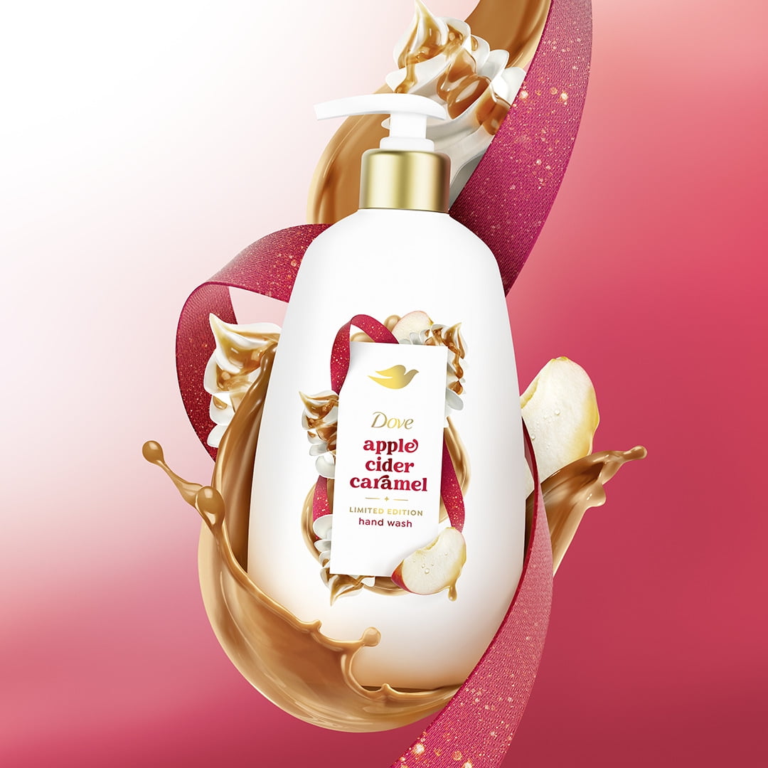 (2 pack) Dove Limited Edition Holiday Treats Liquid Hand Wash For Deep Nourishment Apple Cider Carmel ,12 fl oz