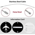 thumbnail image 2 of 8 Pieces with Stainless Steel Ring Suitcase Tags with PVC Name Tag Suitcase Tag for Name Labeling, 2 of 4