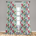 thumbnail image 5 of Ambesonne Colorful Curtains, Tropical Orchids, Pair of 28"x63", Multicolor, 5 of 5