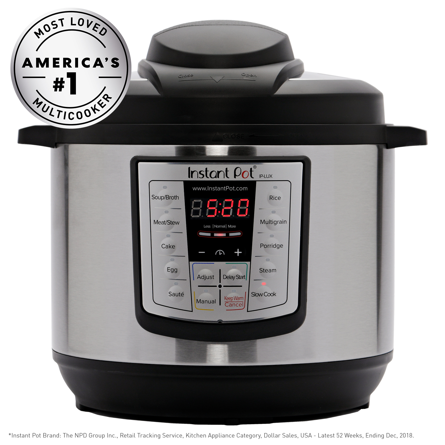 Instant Pot LUX60 V3 6-Quart 6-in-1 Multi-Use Programmable Pressure Cooker, Slow Cooker, Rice Cooker, Sauté, Steamer, and Warmer - image 2 of 7