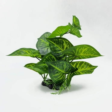 CNZ Aquarium Fish Tank Green Lifelike Underwater Plastic Plant Aquatic Water Grass Decor，9-inch