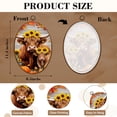 thumbnail image 3 of Canvas Wall Art Fall Highland Cow Cow Sunflower Thanksgiving Autumn Harvest Halloween Oval Framed Canvas Prints Vintage Wall Hanging Decor for Office Kitchen Bathroom Gifts For Women 8.6"x11.4", 3 of 7