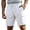 White@GC@, variant on CONZONE Mens Cargo Shorts Elastic Waist Drawstring Summer Shorts for Men Solid Color Lightweight Loose Fit Outdoor Shorts With Pockets