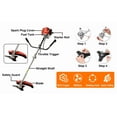 thumbnail image 3 of Seipouy String Trimmer,52cc 2-Cycle Gas Powe Backpack Brush Cutter - 2-in-1 Multi-Function Trimmer with Pole Saw, Hedge Trimmer & Grass Blade for Professional Garden Yard Maintenance, 3 of 12