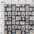 thumbnail image 2 of oneOone Cotton Jersey Blue Fabric Cowboy Diy Clothing Quilting Fabric Print Fabric By Yard 58 Inch Wide, 2 of 5
